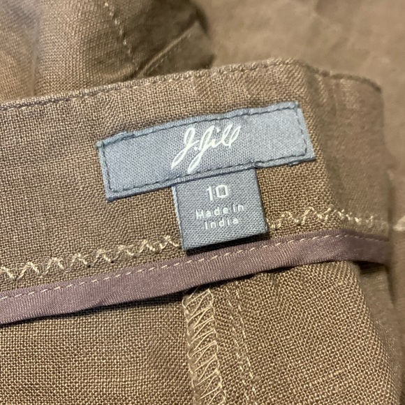 SOLD** Sz 10 J Jill 100%  Linen wide leg cropped - Picture 9 of 12